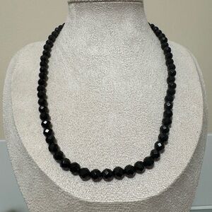 Natural black spinel necklace 40 cm/15.7 inches